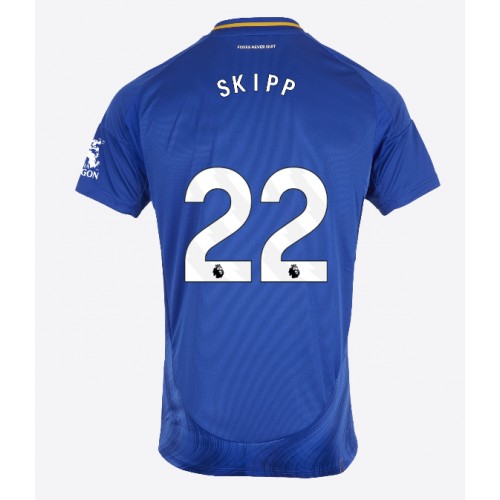 Fotballdrakt Herre Leicester City Oliver Skipp #22 Hjemmedrakt 2024-25 Kortermet